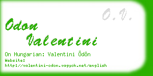 odon valentini business card