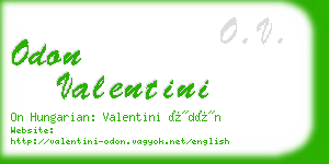odon valentini business card